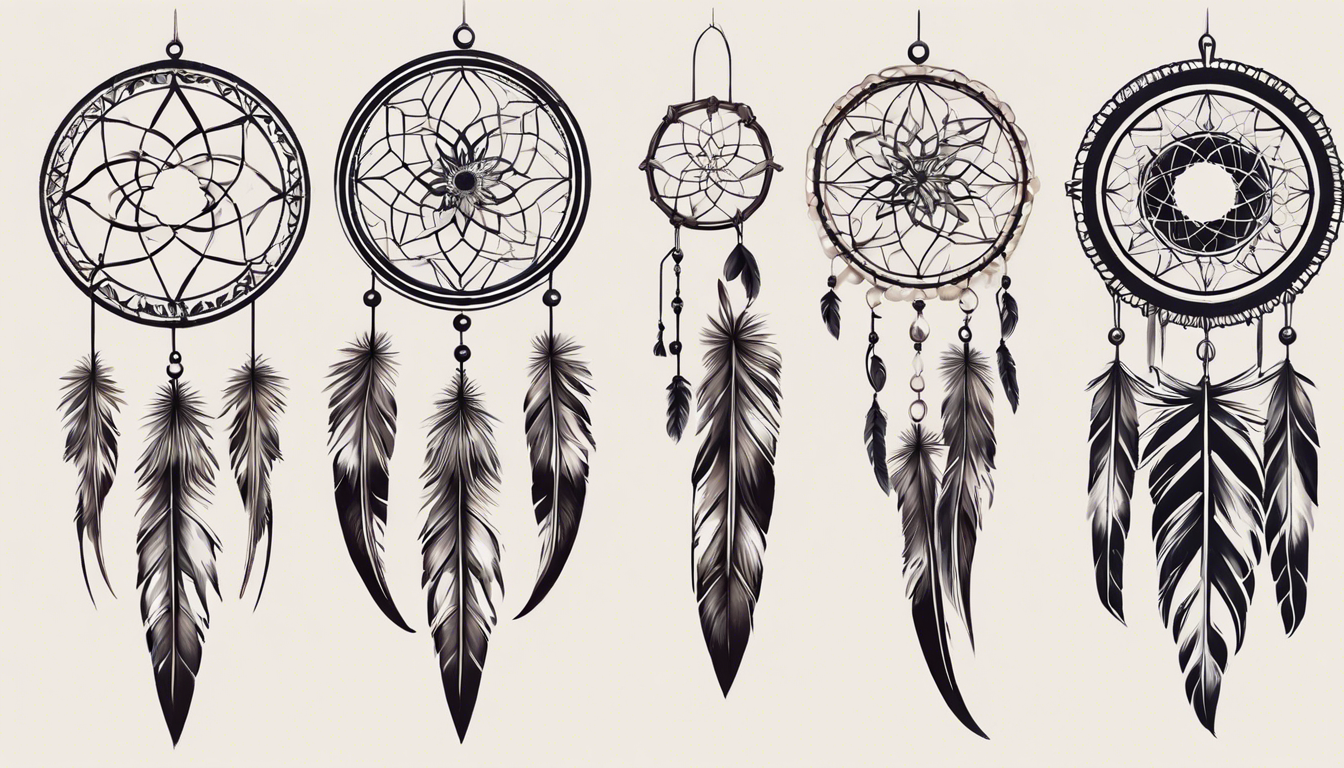 A captivating tattoo design for an article about "Dreamcatcher Leg Tattoo Designs for Women