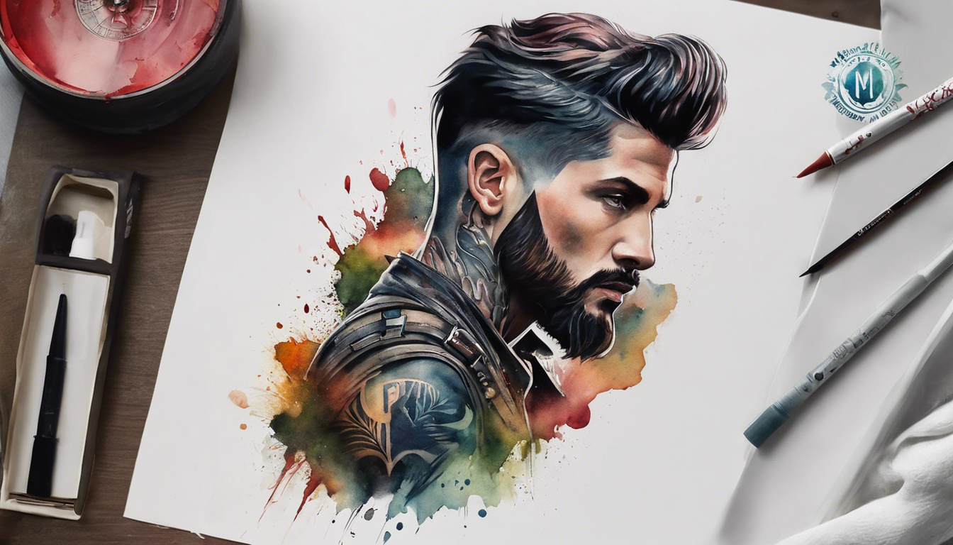 A realistic watercolor 'Kevin' tattoo for any body part