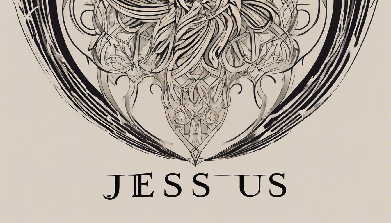 A visually stunning tattoo design showcasing the name 'Jesus' on a woman's ankle