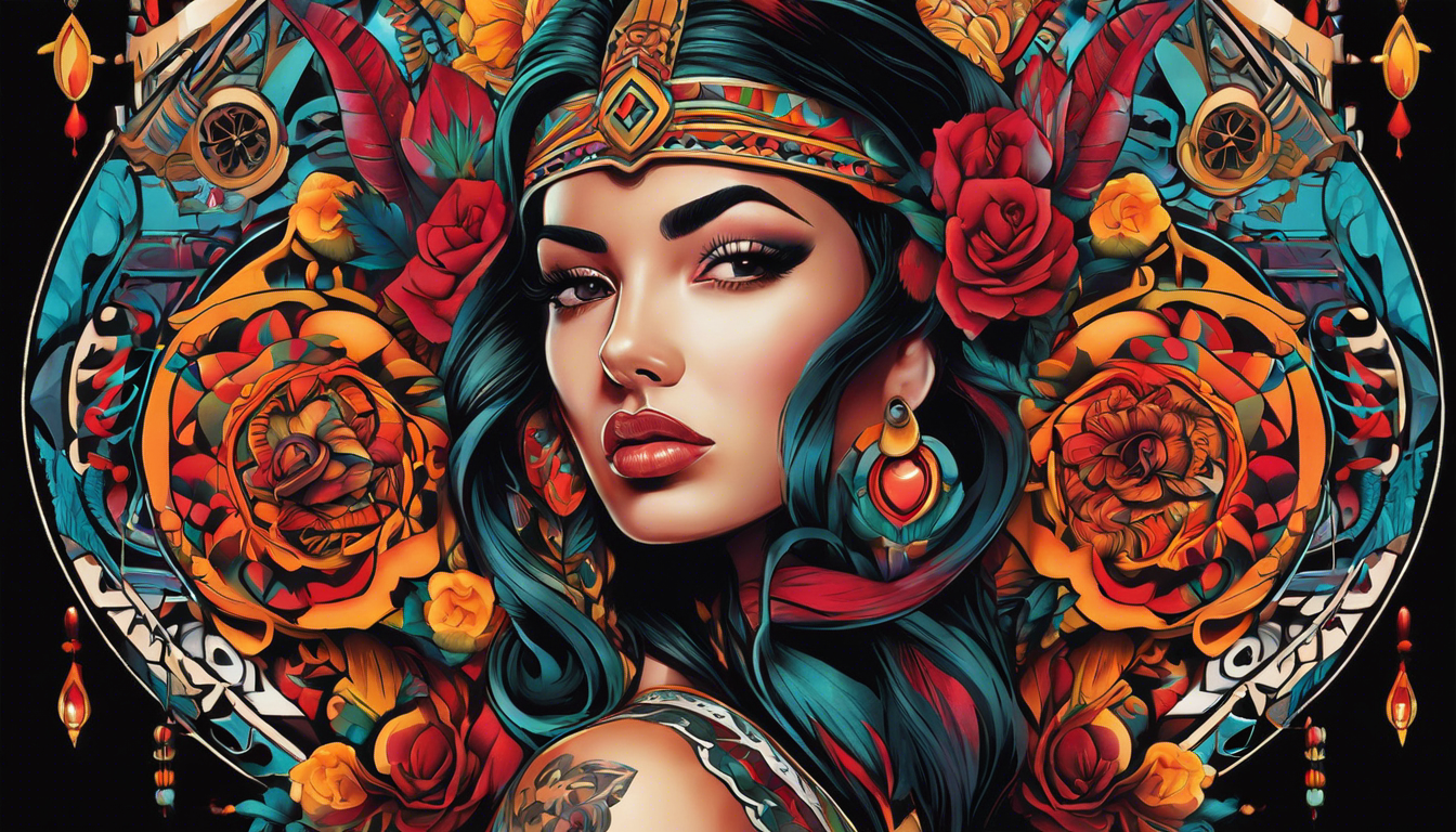 A captivating Chicano tattoo image for an article showcasing Chicano tattoos for women