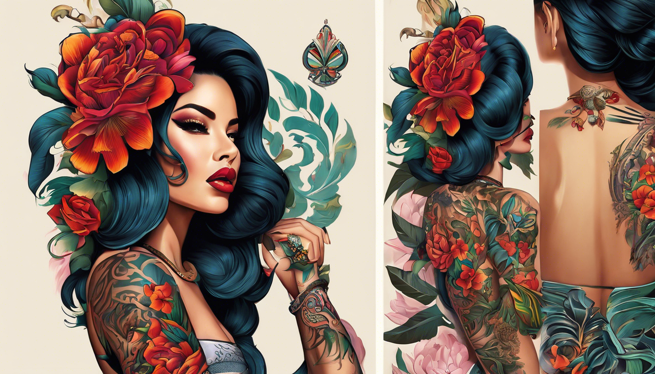 A striking Chicano tattoo image capturing the essence of femininity