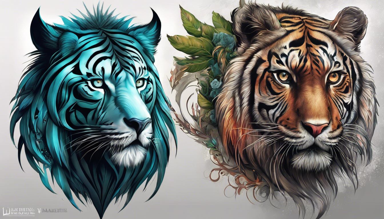  a striking tattoo image capturing the essence of Realistic Animal Tattoos for men