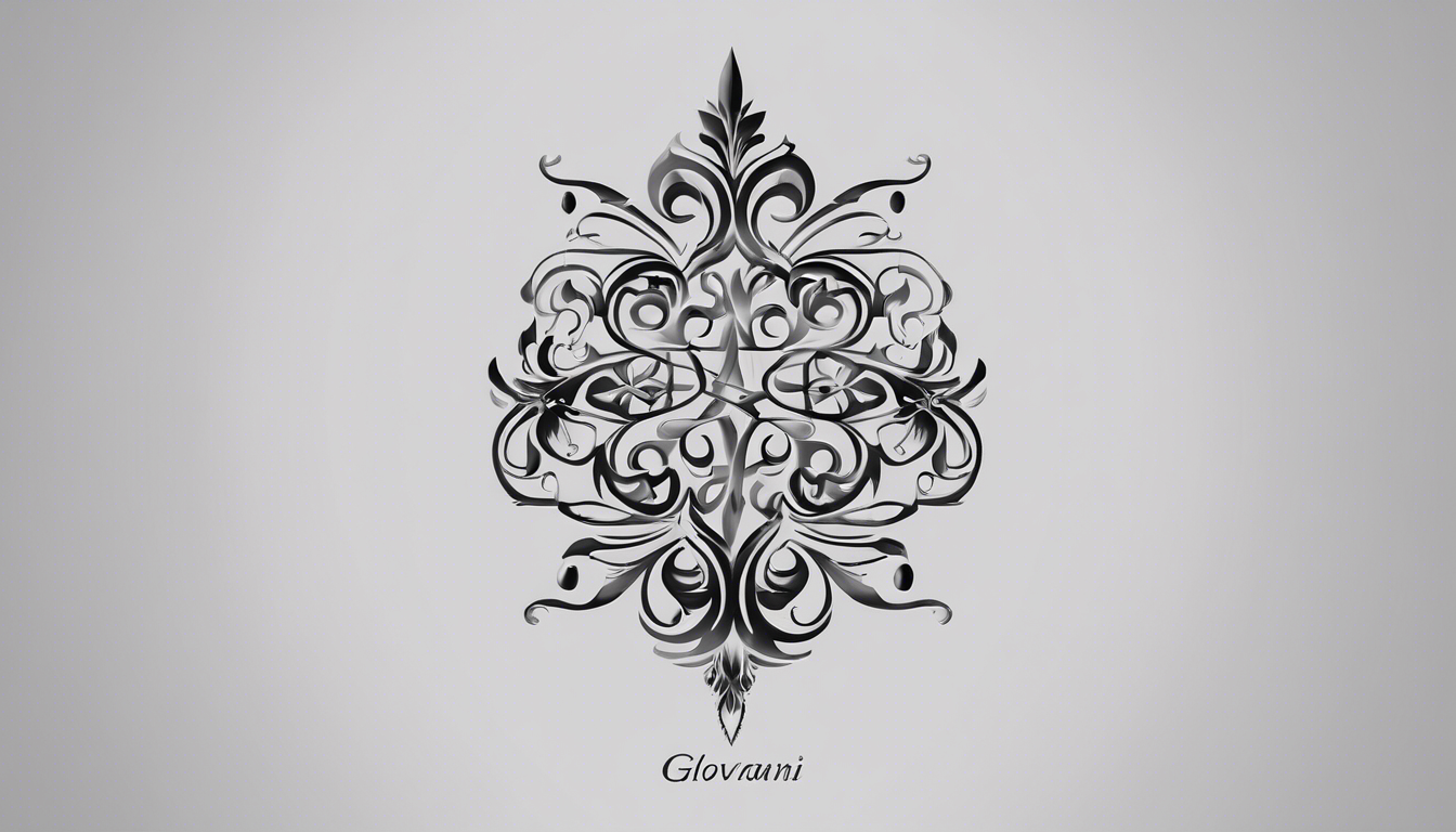 A minimalist Giovanni tattoo design that represents strength and elegance