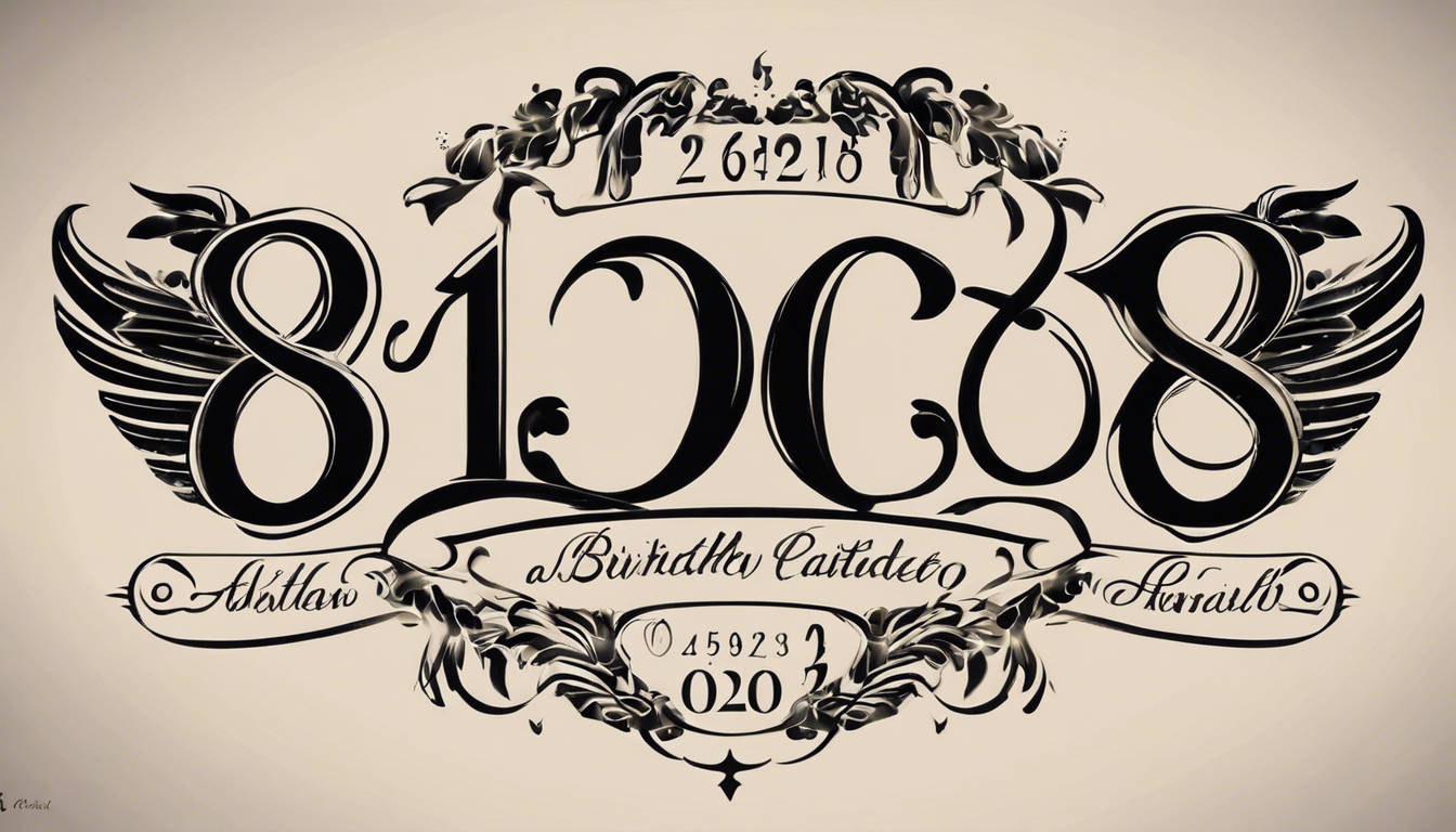 A birthdate tattoo in script font for an authentic look on any body part