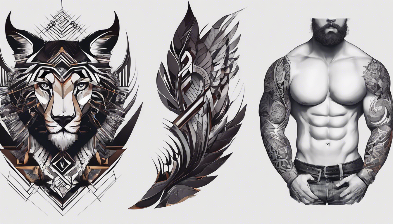 A mesmerizing tattoo design showcasing the masculine beauty of shoulder tattoos for men