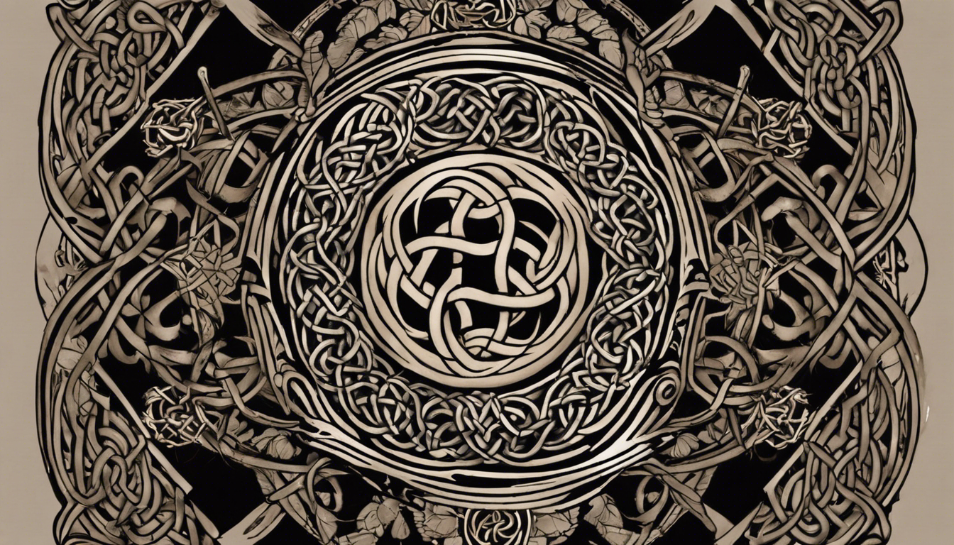 A realistic tattoo image on any body part, incorporating Celtic Knots as a commemoration