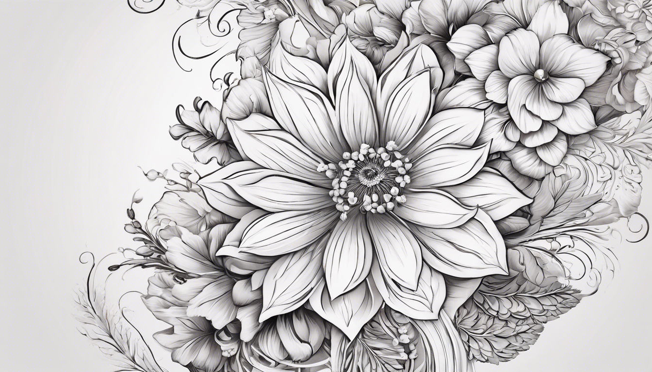 A captivating tattoo image for an article on "Elegant White Tattoo Designs for Women," with a subtopic of "Delicate Floral Designs