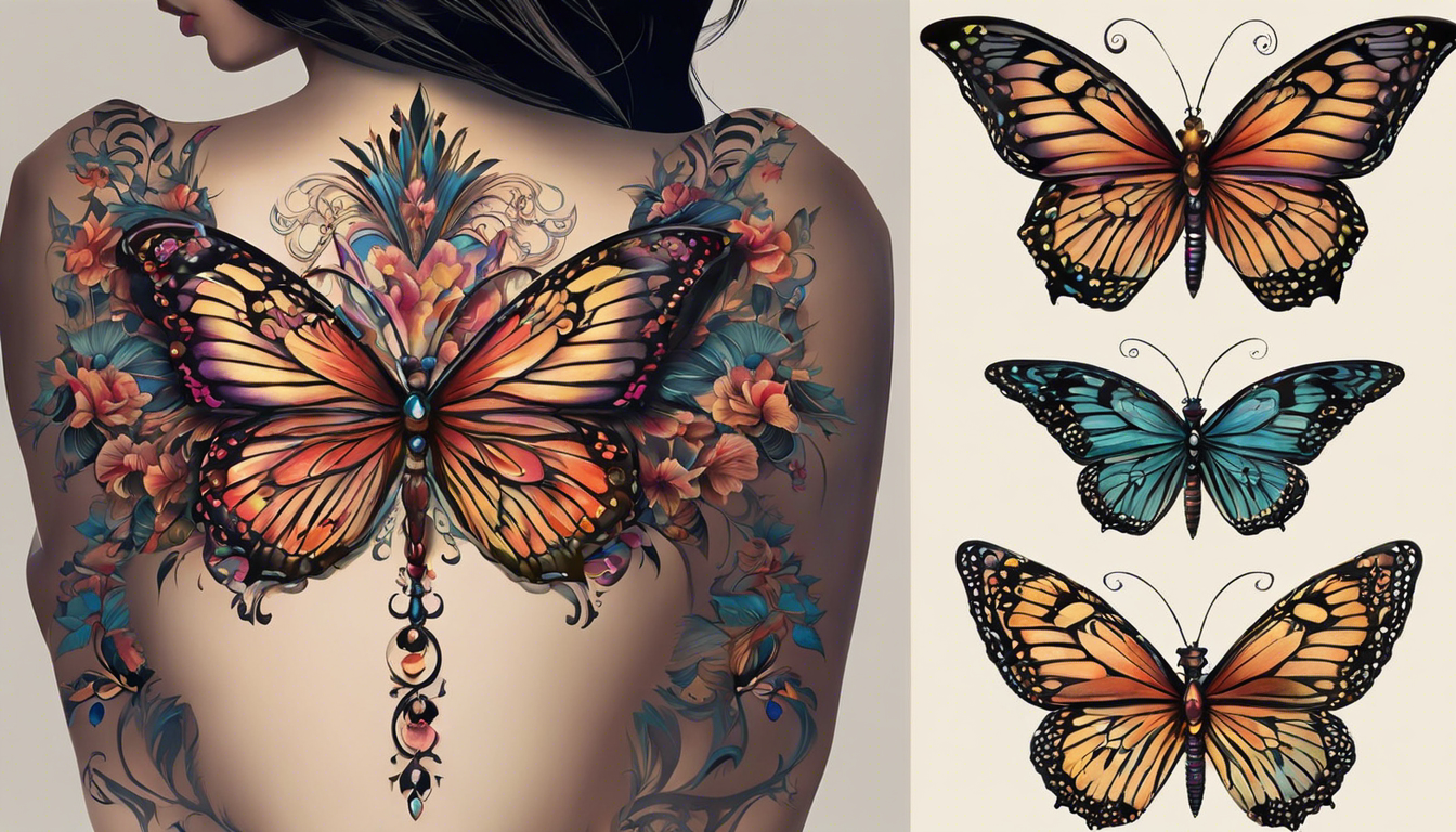 An exquisite tattoo design for an article showcasing elegant back of the neck tattoos for women