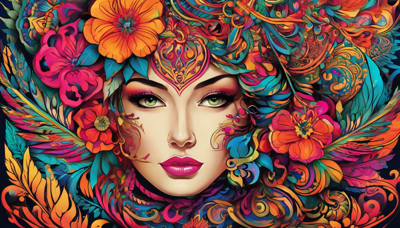 A vibrant tattoo image capturing the essence of "Colorful Tattoo Patterns for Women