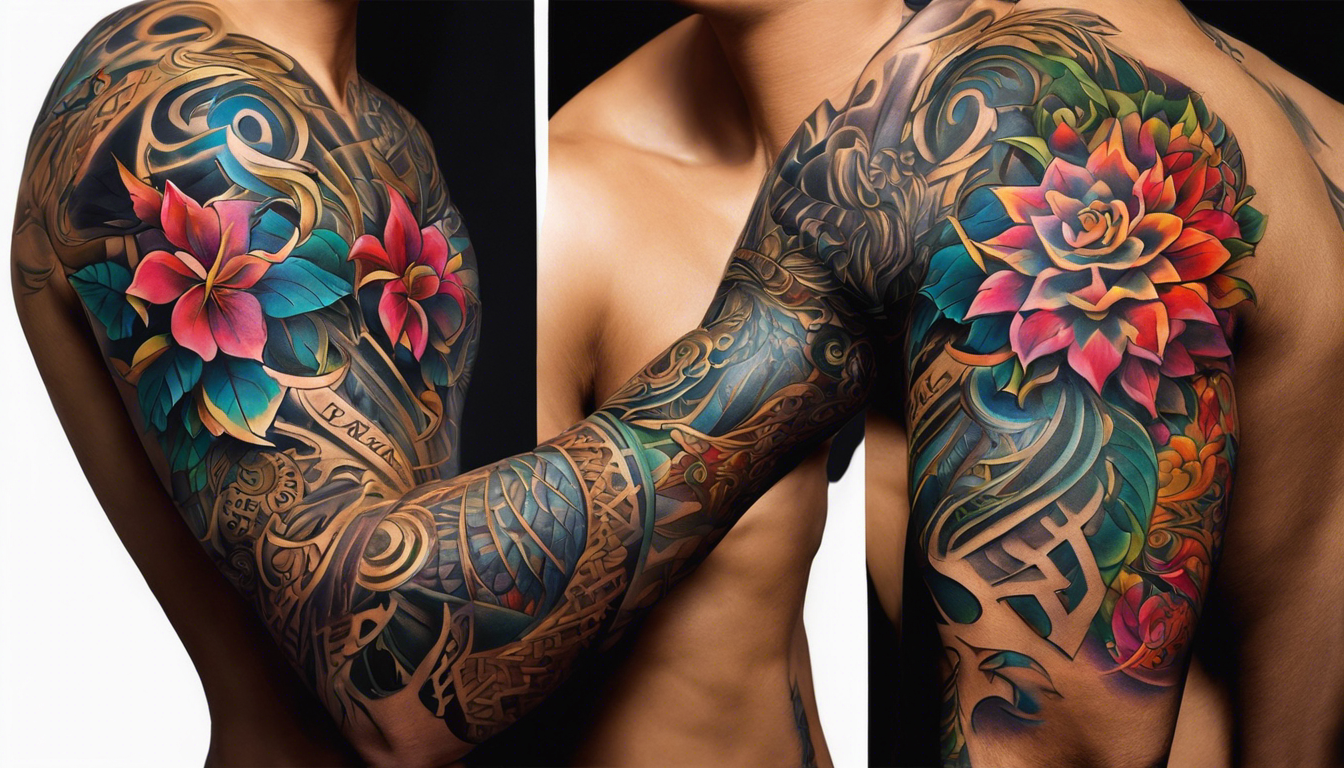 A captivating tattoo image showcasing discreet arm patterns for men