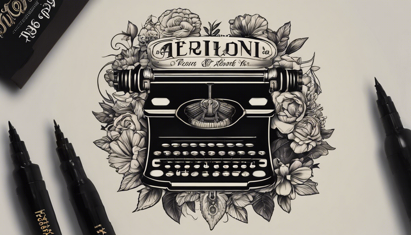 A vintage typewriter font tattoo with the name of a loved one on a chosen body part