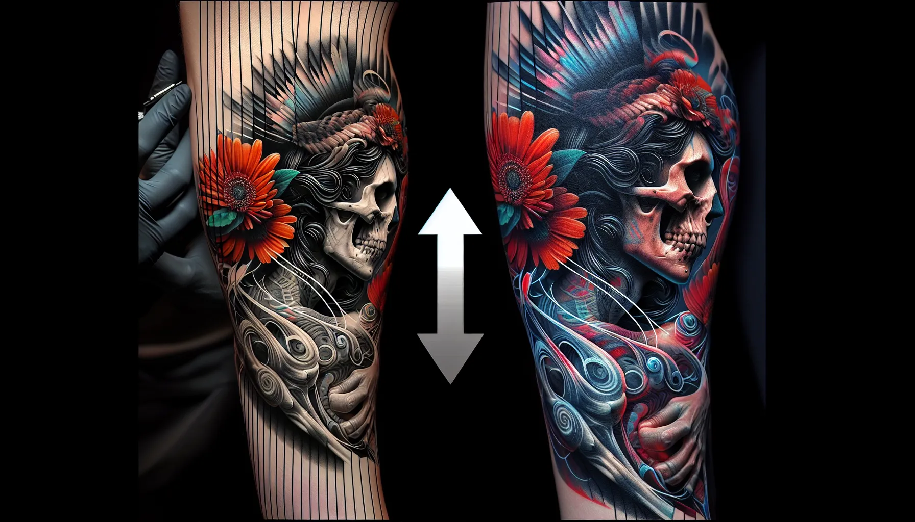 Diseno de Retrato Abrazo de la Muerte