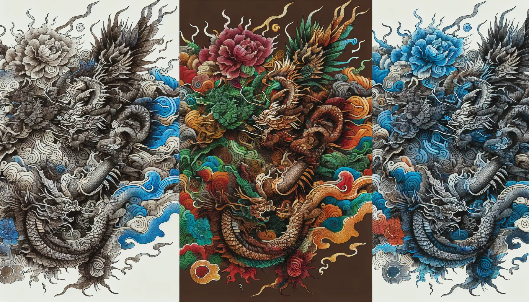 Diseno de tatuaje de dragon