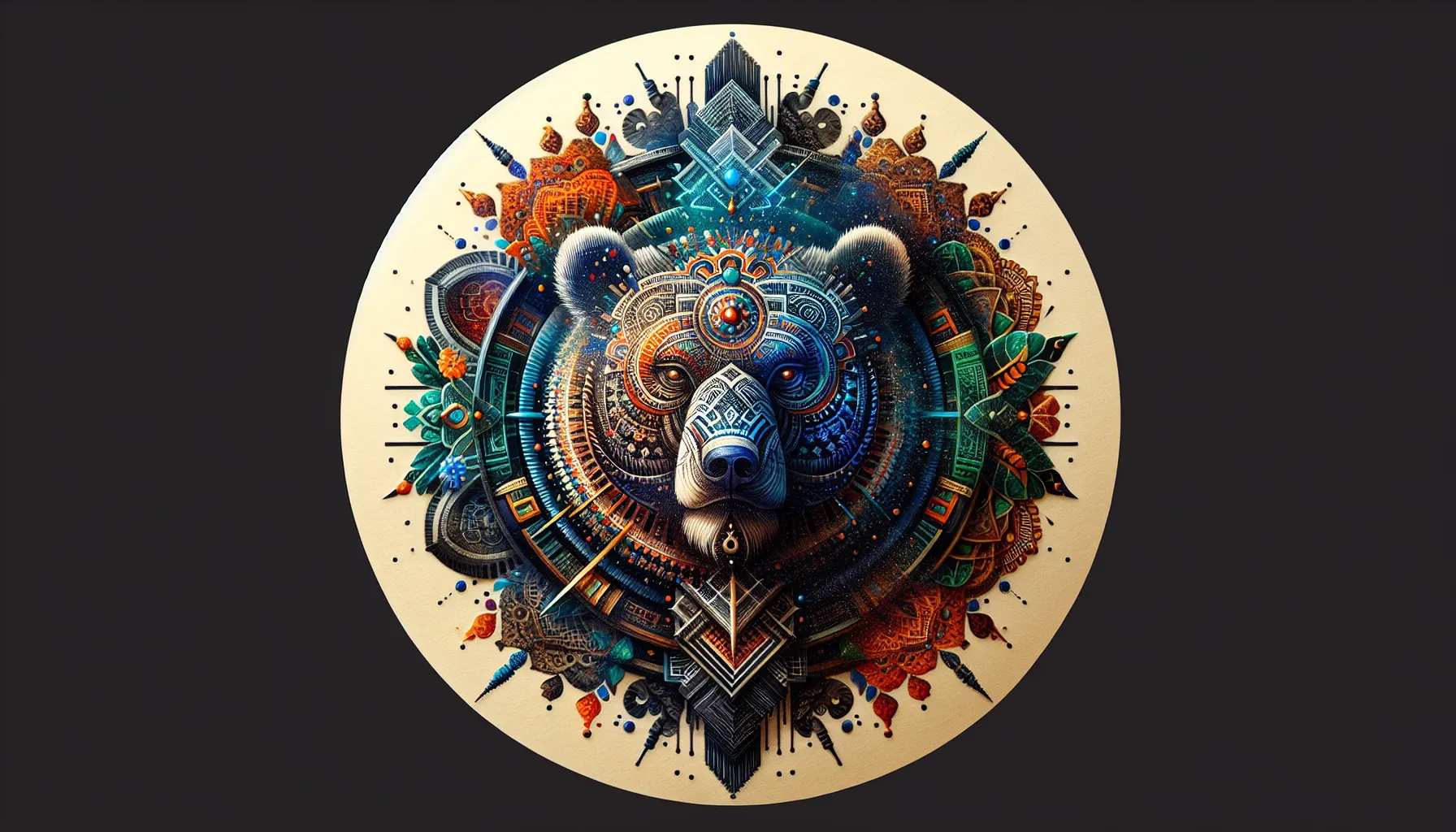 Diseno de tatuaje de oso poderoso