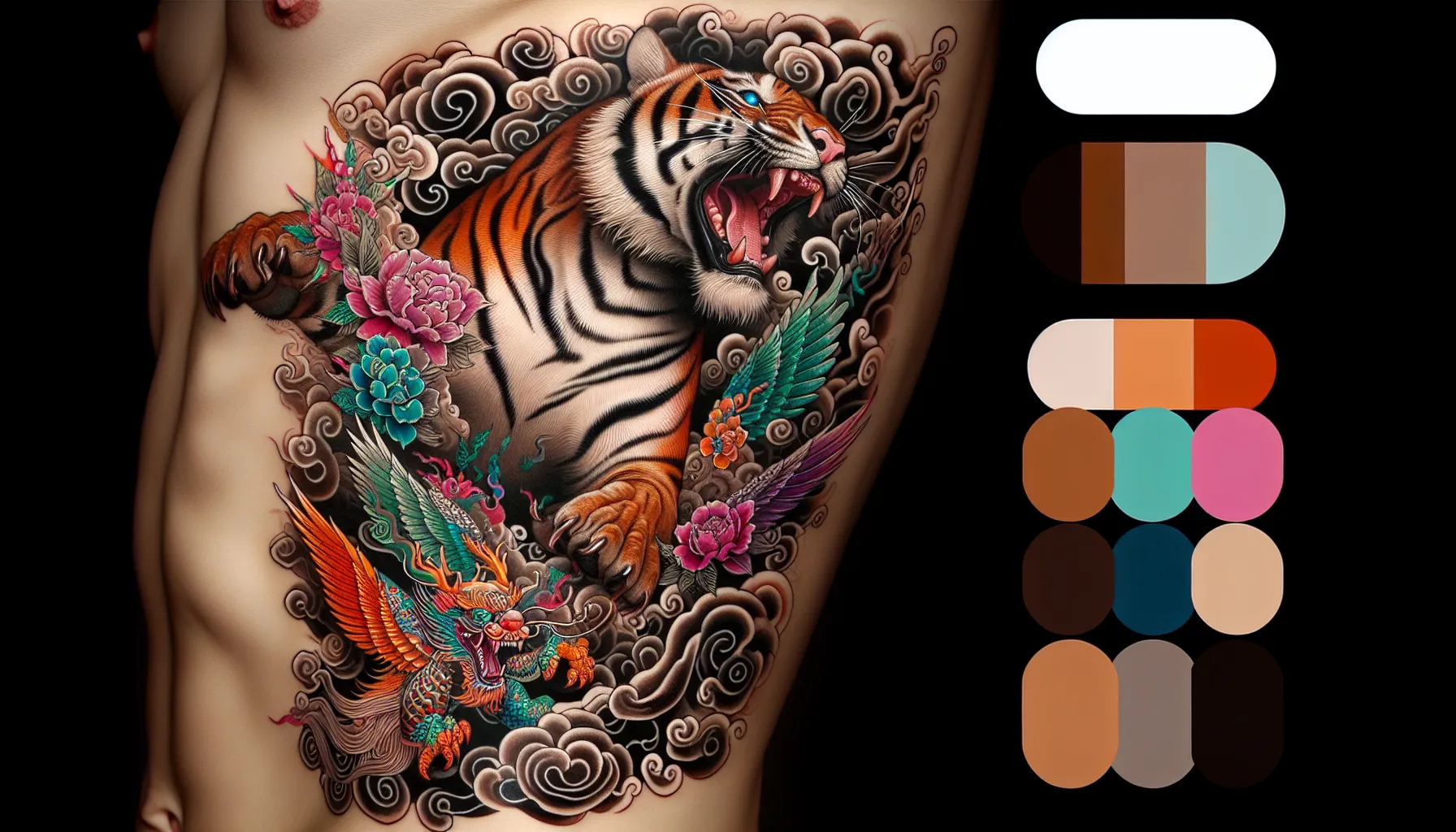 Diseno de tatuaje de tigre regalado