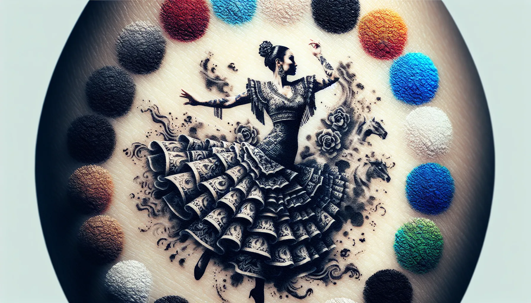 Idea de tatuaje de bailarina de flamenco