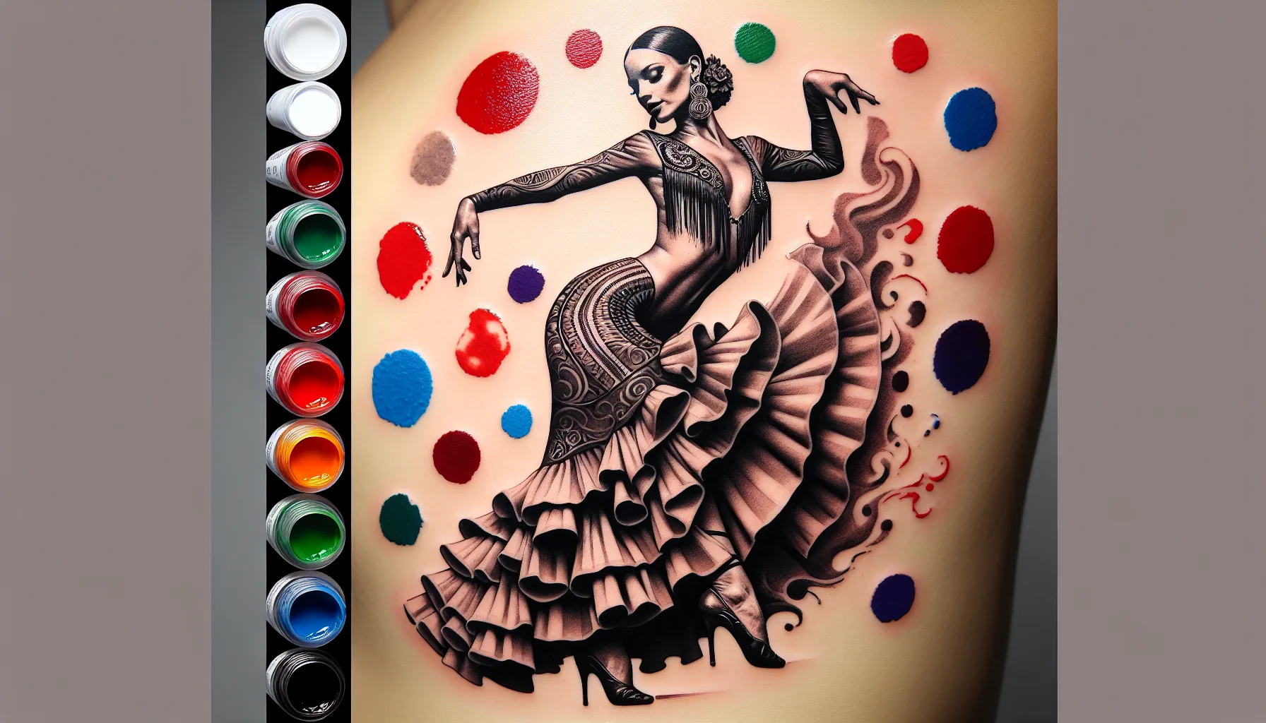 Ilustracion de bailarina de flamenco