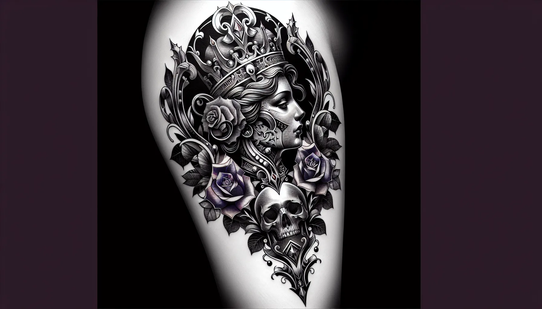 Inspiracion para tatuajes de emblemas de la reina