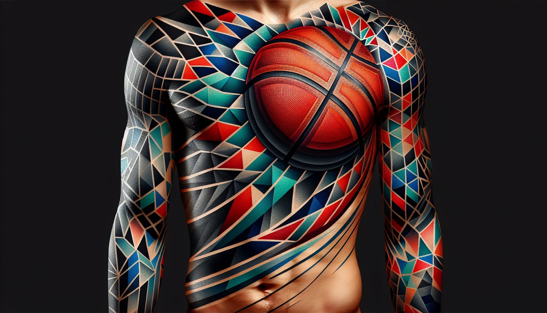 Patron geometrico de baloncesto