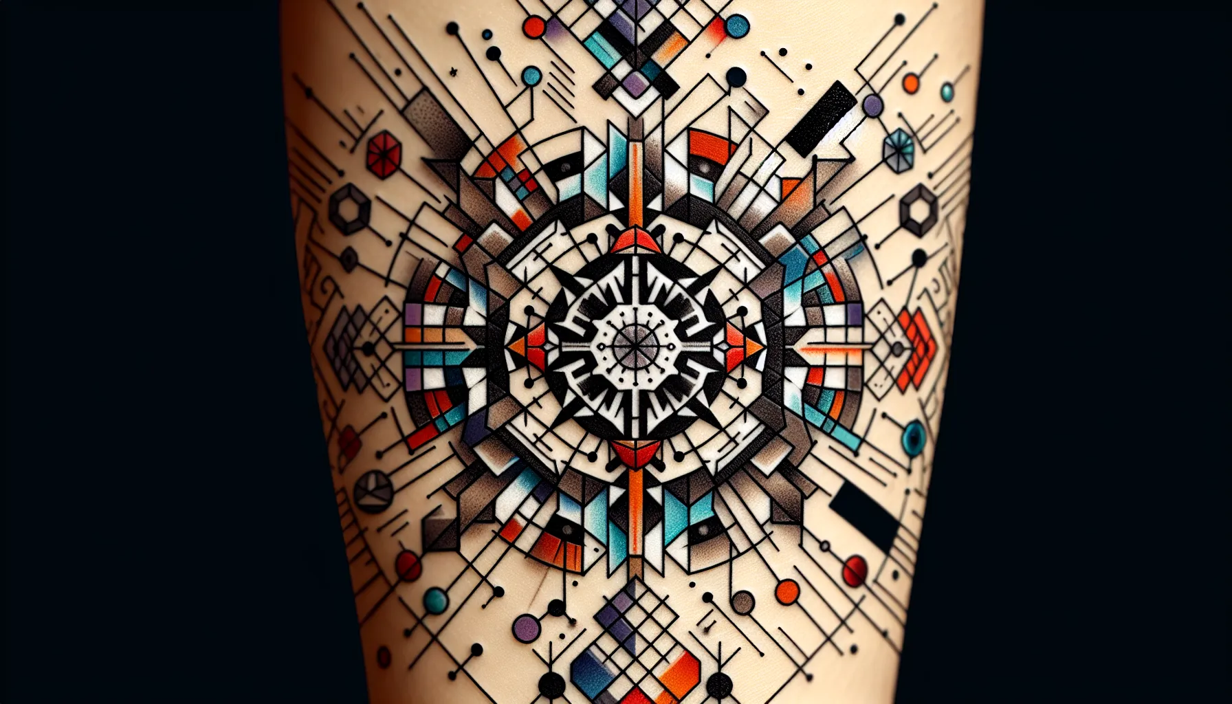 Tatuaje de Ancla Geometrica