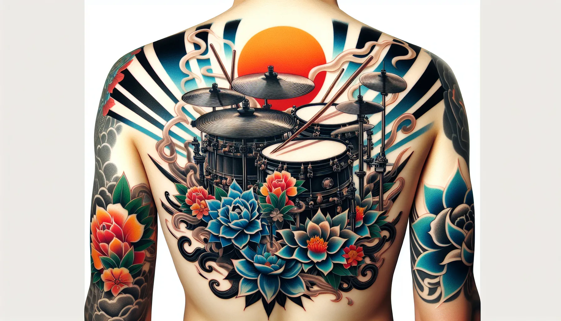 Tatuaje de bateria Irezumi japones