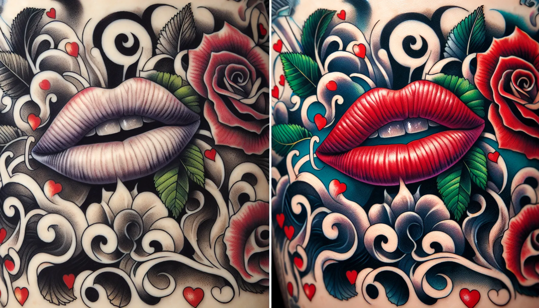 7 diseños de tatuajes con besos en el cuello para hombres - TatuajePedia