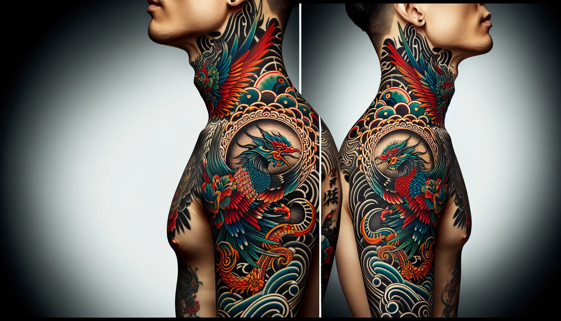 7 Diseños de Tatuajes de Fénix en el Cuello - TatuajePedia